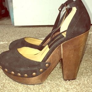 Dolce Vita Huxley Suede Black Platform Heel Size 6